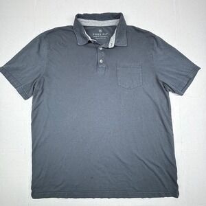 Free Fly Mens XL Gray Polo Shirt Comfort Adventure Out‎ Taupe Logo EUC